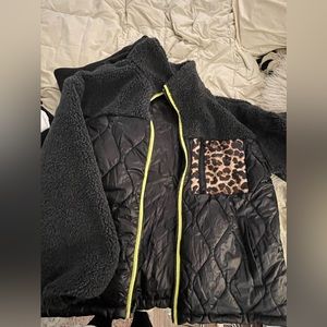 New with tags black fleece jacket